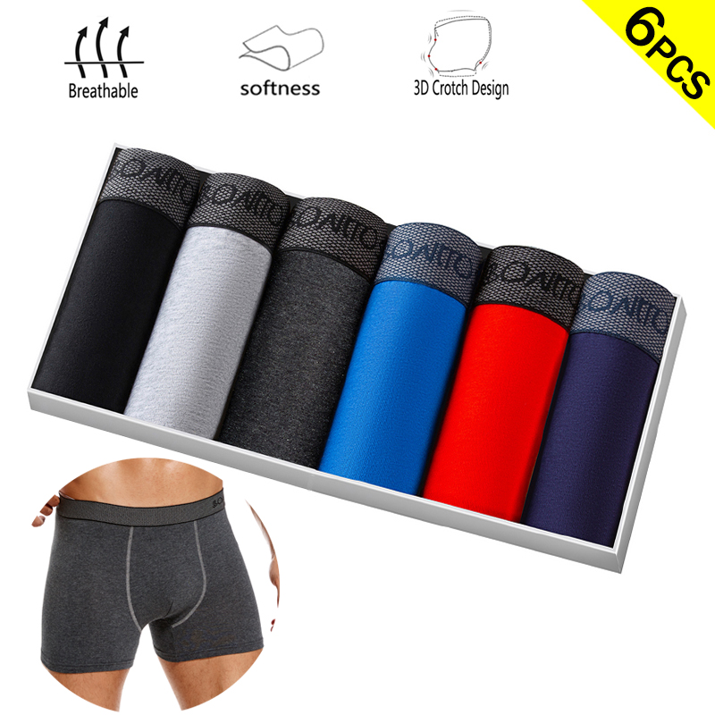 Boxer Brief Pack Cotton - 6 pz/pacco Boxer Slip di Colore